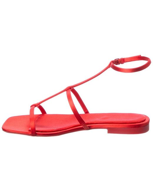 Ferragamo Red Aglalia Satin Sandal
