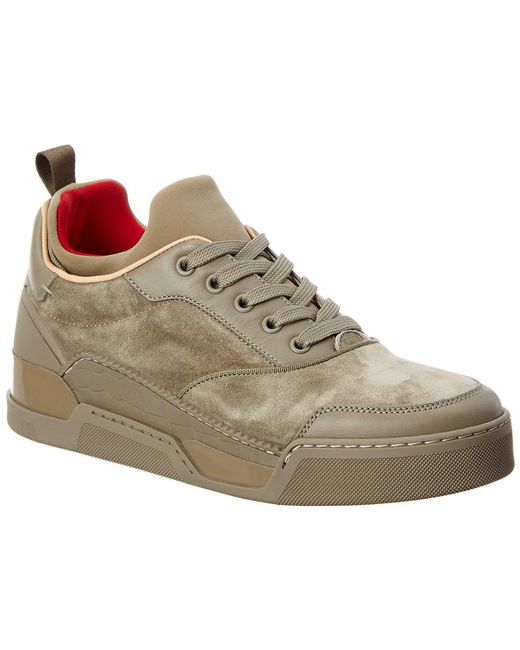 Christian Louboutin Gray Aurelien Suede Sneaker for men