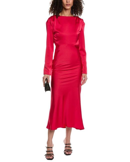 Beulah London Red Cowl Back Gown