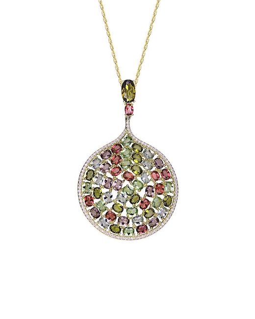 Genevive Jewelry Metallic 14k Over Silver Necklace