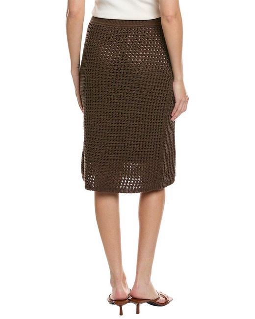 Theory Brown Textured Skirt