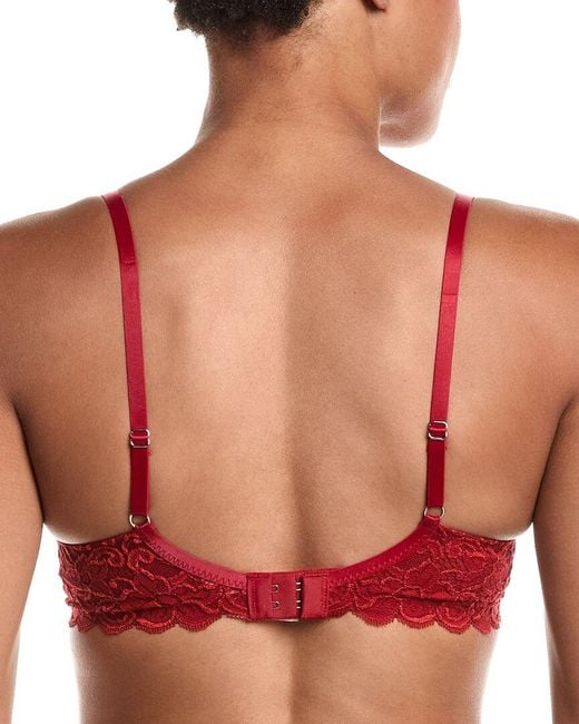 Hanro Red Luxury Moments Lace T-Shirt Bra