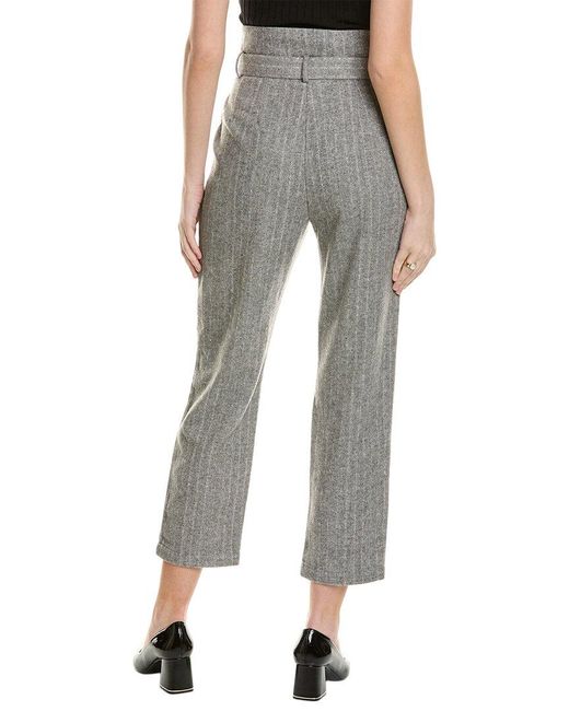 Line & Dot Gray Wool-blend Pant