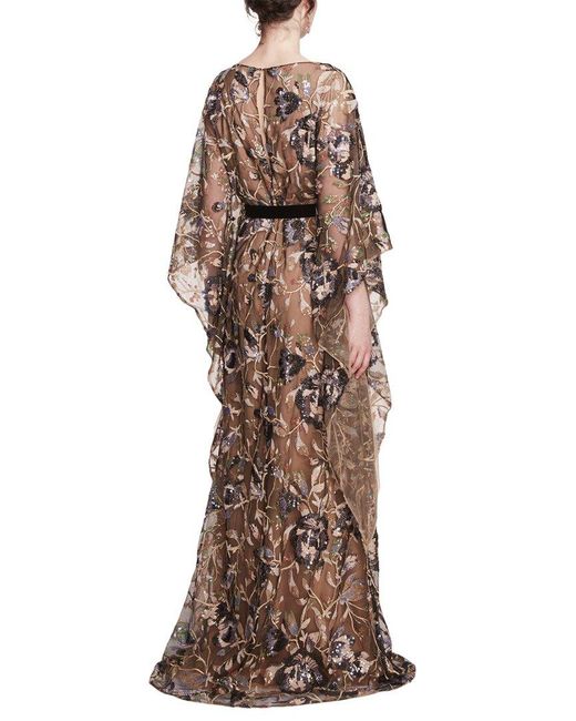 Marchesa Multicolor Kaftan Dress