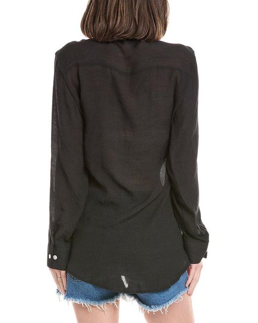 Next Black Woven Button-Up Vacation Shirt