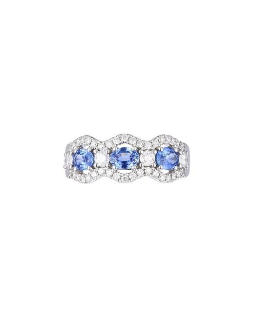 Gregg Ruth Blue 14K 1.38 Ct. Tw. Diamond & Sapphire Ring