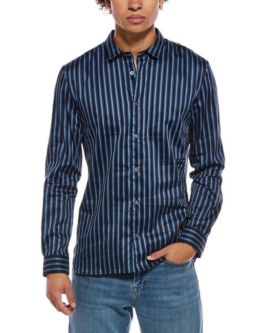 John Varvatos Blue Ross Slim Fit Sport Shirt for men