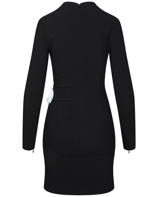 Stella McCartney Black Leah Embellished Cutout Mini Dress