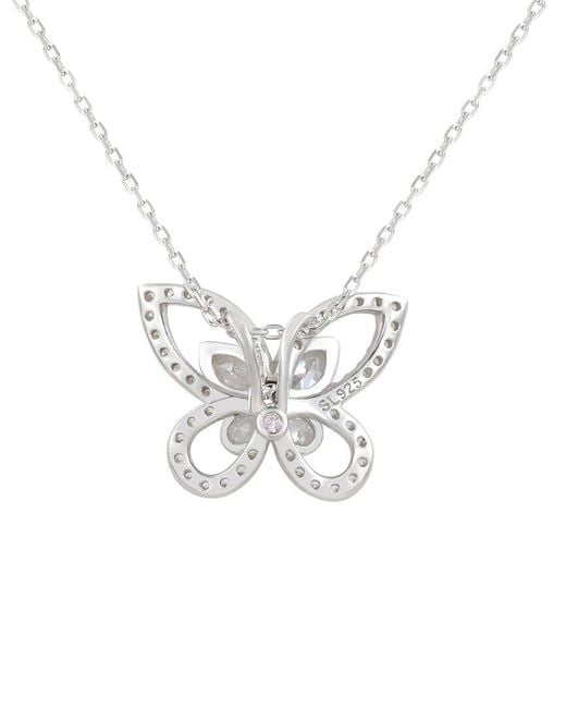 Suzy Levian CZ Jewelry White Suzy Levian Silver Cz Circle Pendant