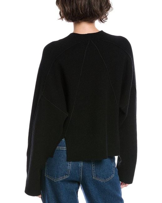 Rag & Bone Black Bridget Crewneck Wool-blend Sweater