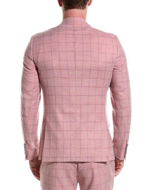 Paisley & Gray Pink Ashton Slim Fit Jacket for men