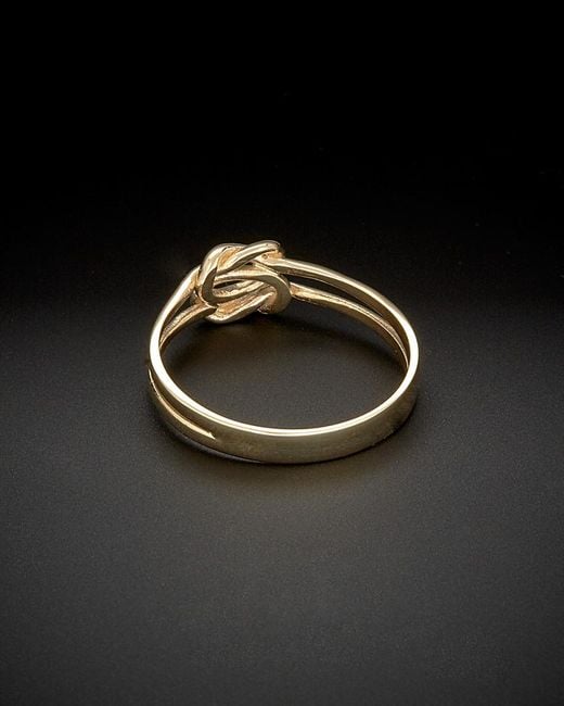 Italian Gold Black 14k Double Love Knot Ring