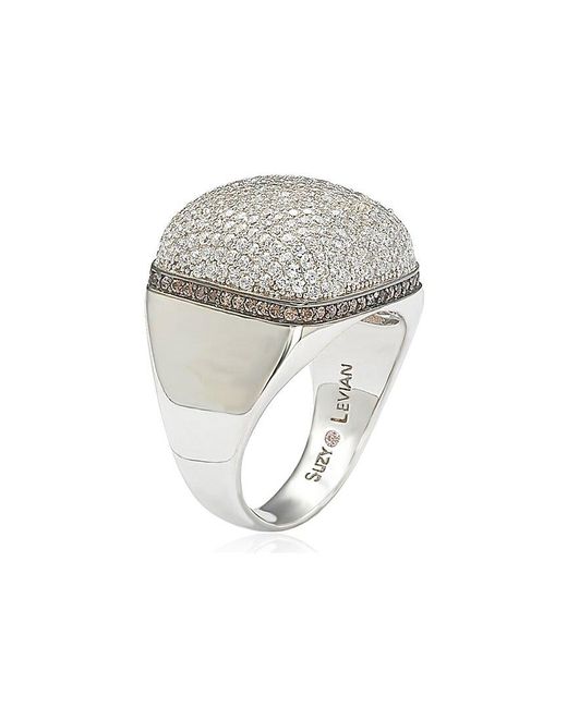 Suzy Levian CZ Jewelry Gray Suzy Levian Silver Cz Ring