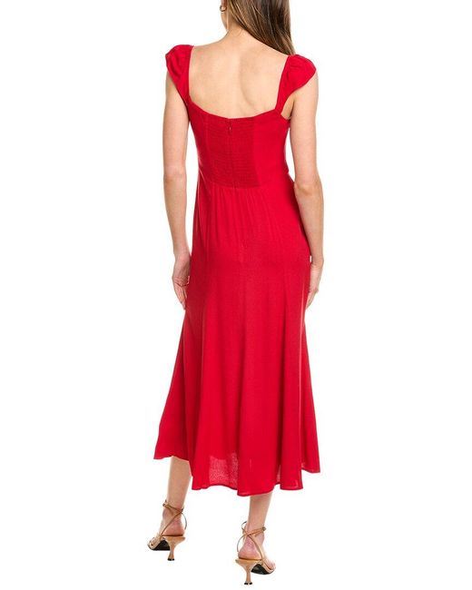 Lyra & Co Red Midi Dress