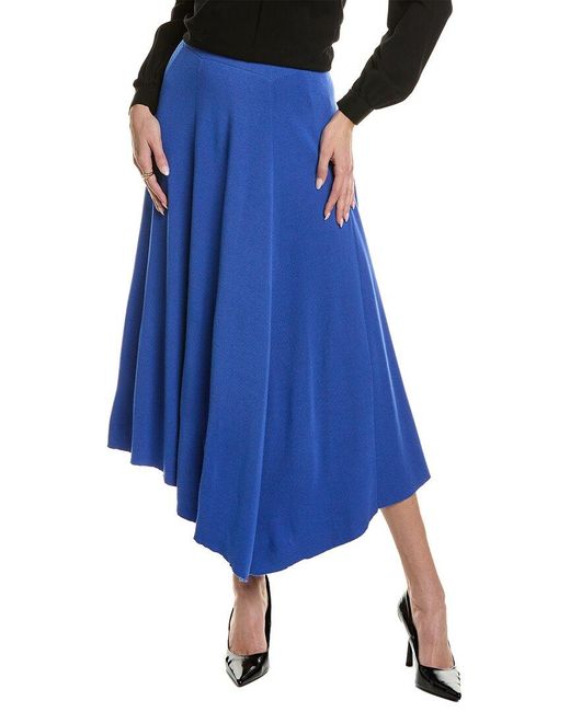 Lafayette 148 New York Blue Asymmetric Skirt
