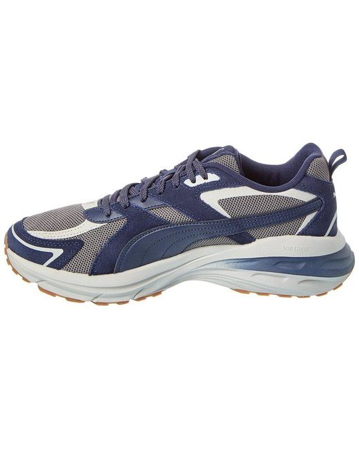 PUMA Blue Hypnotic Ls Leather & Mesh Sneaker for men