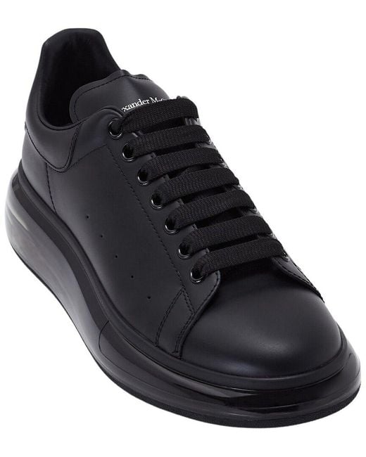 Alexander McQueen Black Oversized Leather Sneaker for men