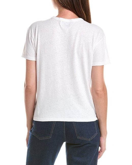 Officine Generale White Officine Generale Lara Linen-Blend T-Shirt