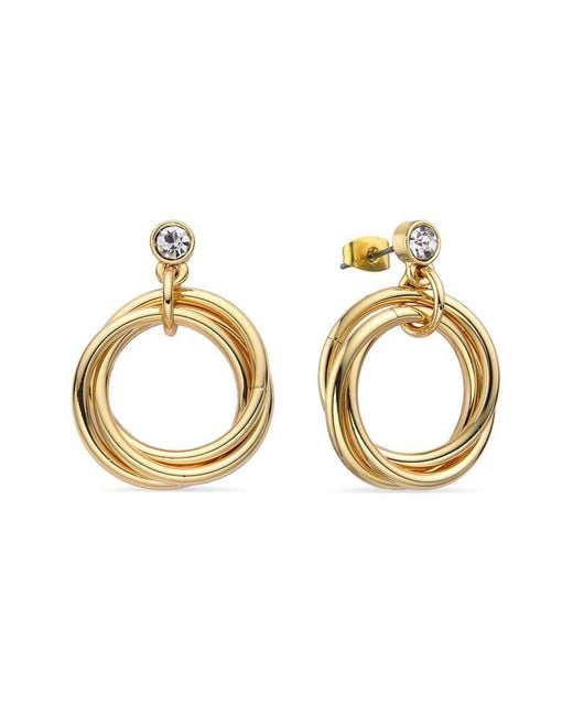 Eye Candy LA Metallic Margot Triple Loop Dangle Earrings