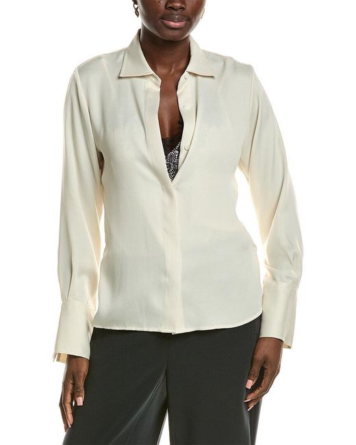 Rag & Bone White Venus Popover Blouse