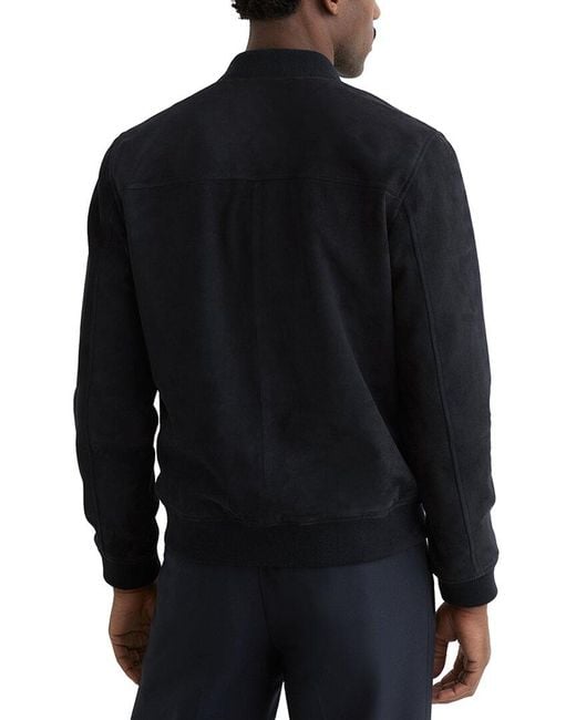 Reiss Black Bild Suede Jacket for men
