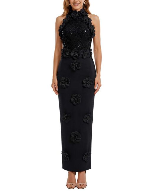 Amanda Royal Black Maxi Dress