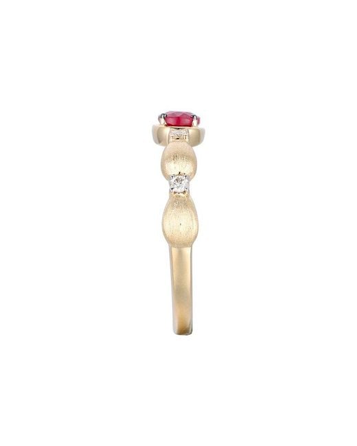 Gregg Ruth White 14K 0.66 Ct. Tw. Diamond & Ruby Ring