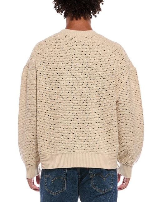 FRAME Natural Frame Crochet Crewneck Sweater for men