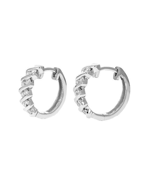 Amairah Metallic 0.50 Ct. Tw. Lab-Grown Diamond Hoops