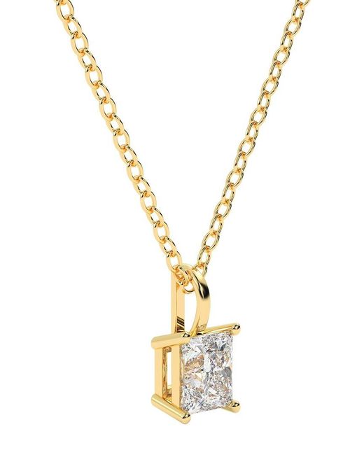 Lab Grown Diamonds Metallic 14k 0.25 Ct. Tw. Lab-grown Diamond Necklace