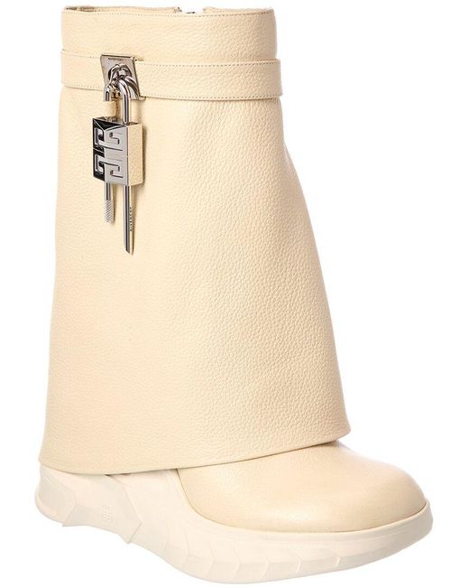 Givenchy Natural Shark Lock Leather Bootie