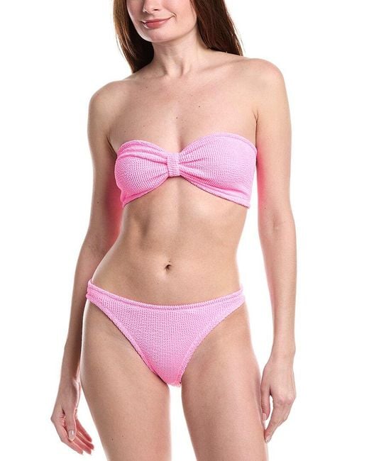 Hunza G Pink Jean 2pc Bikini Set