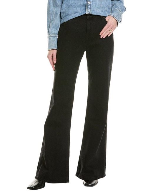 7 For All Mankind Black Spencer Rinse Flare Jean
