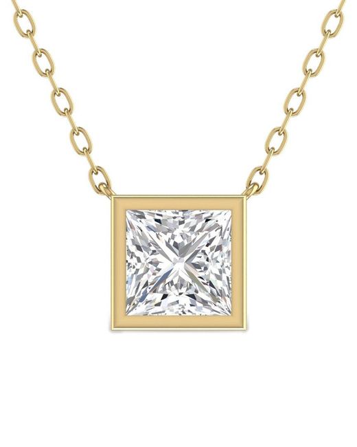 Lab Grown Diamonds Metallic 14k 0.25 Ct. Tw. Lab Grown Diamond Necklace