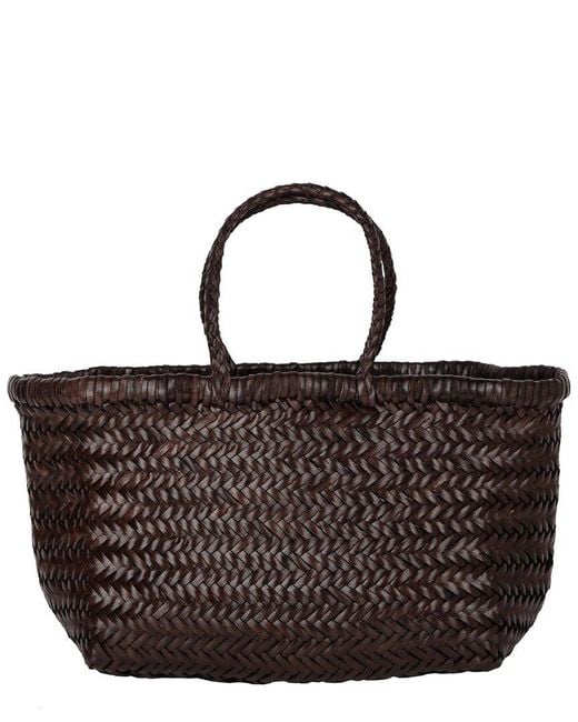 Dragon Diffusion Black Triple Jump Small Leather Tote