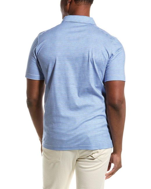 Raffi Blue Johhny Collar Polo Shirt for men