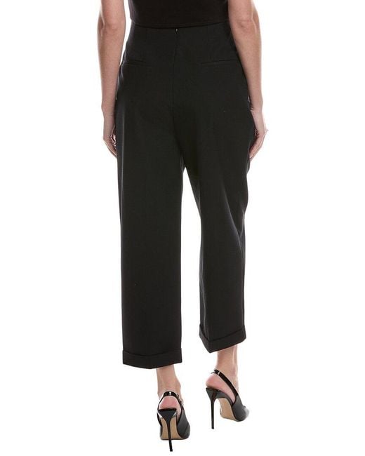 Sandro Black Wool-Blend Trouser