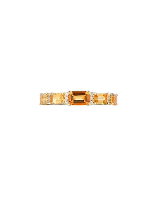 Gregg Ruth White 14K 1.46 Ct. Tw. Diamond & Citrine Ring