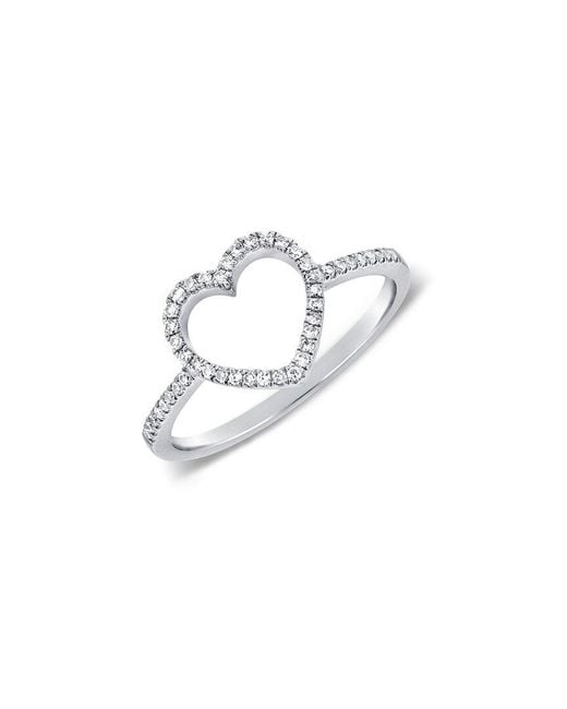 Sabrina Designs White 14k 0.17 Ct. Tw. Diamond Heart Ring