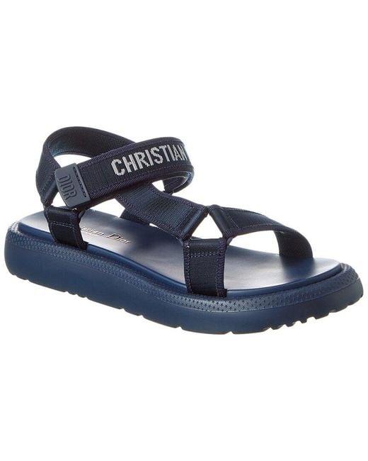 Dior D-Wave Logo Print Sandals in Blue | Lyst