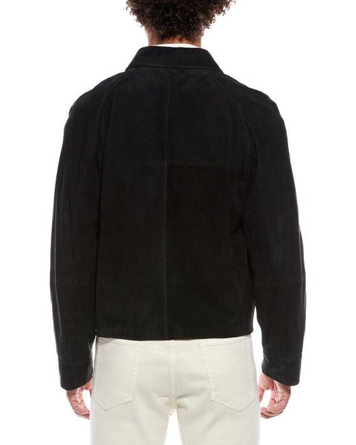 Brunello Cucinelli Black Suede Jacket for men