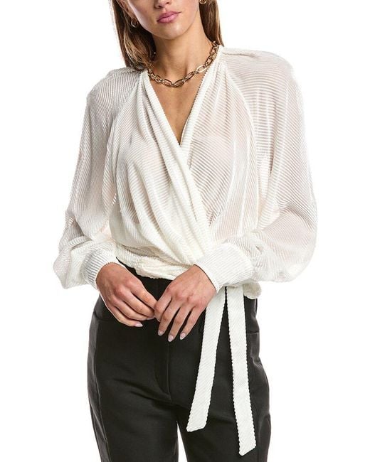 IRO White Zendi Silk-Blend Top