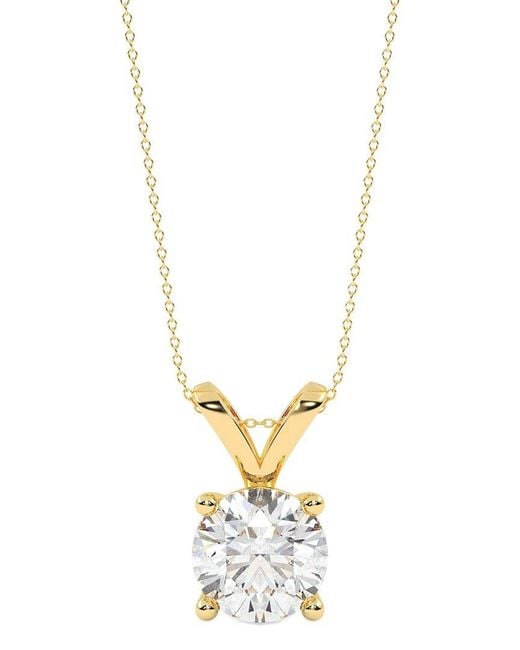 Lab Grown Diamonds Metallic 14k 1.00 Ct. Tw. Lab-grown Diamond Necklace