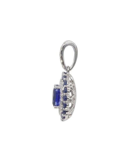 Gregg Ruth Blue 14K 1.36 Ct. Tw. Diamond & Sapphire Pendant