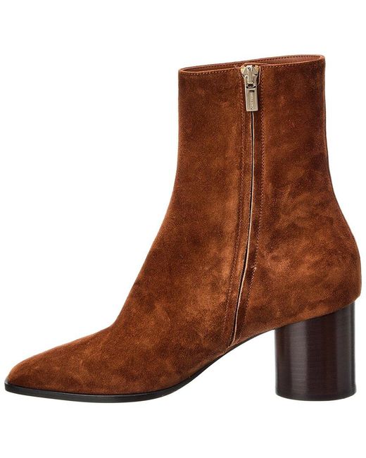 Ferragamo Brown Pampero Suede Bootie
