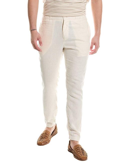 Onia Natural Linen-blend Pant for men