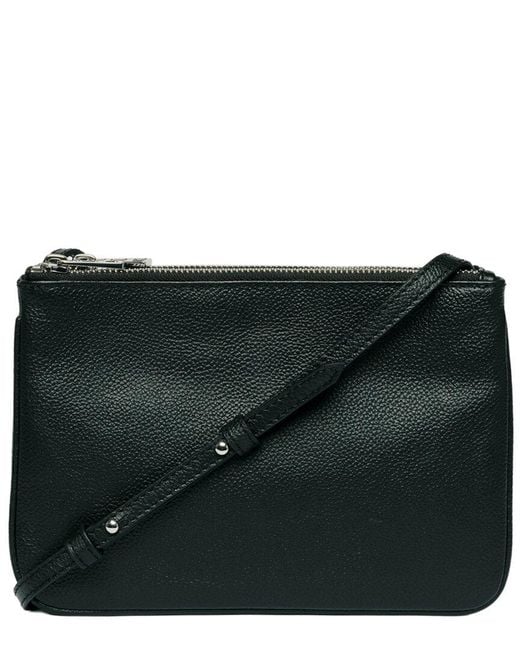 Zadig & Voltaire Black Duo Wings Grained Leather Crossbody