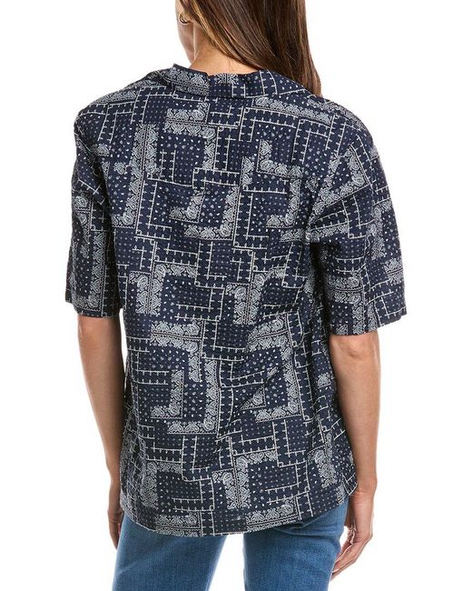 Officine Generale Blue Officine Generale New Christelle Overshirt