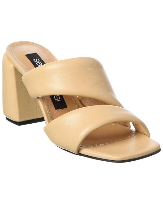 Sergio Rossi Natural Spongy 80 Leather Sandal