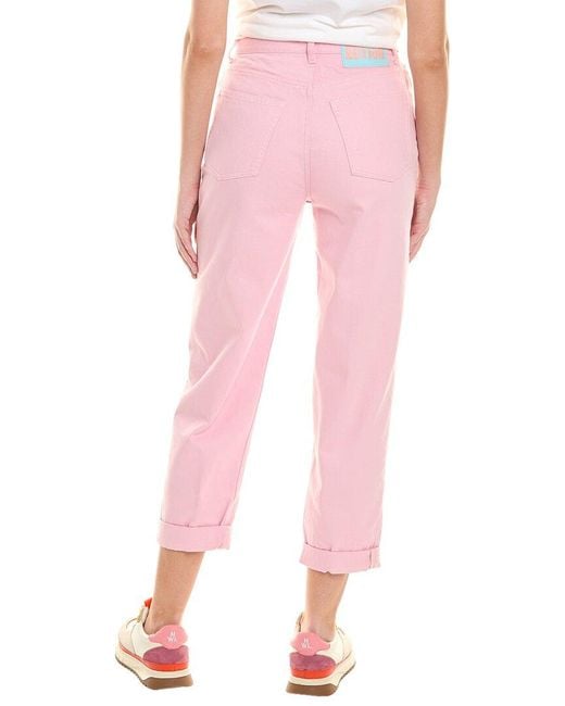 Boyish Pink High-Rise Rigid Tickled Relaxed Tapered Jean